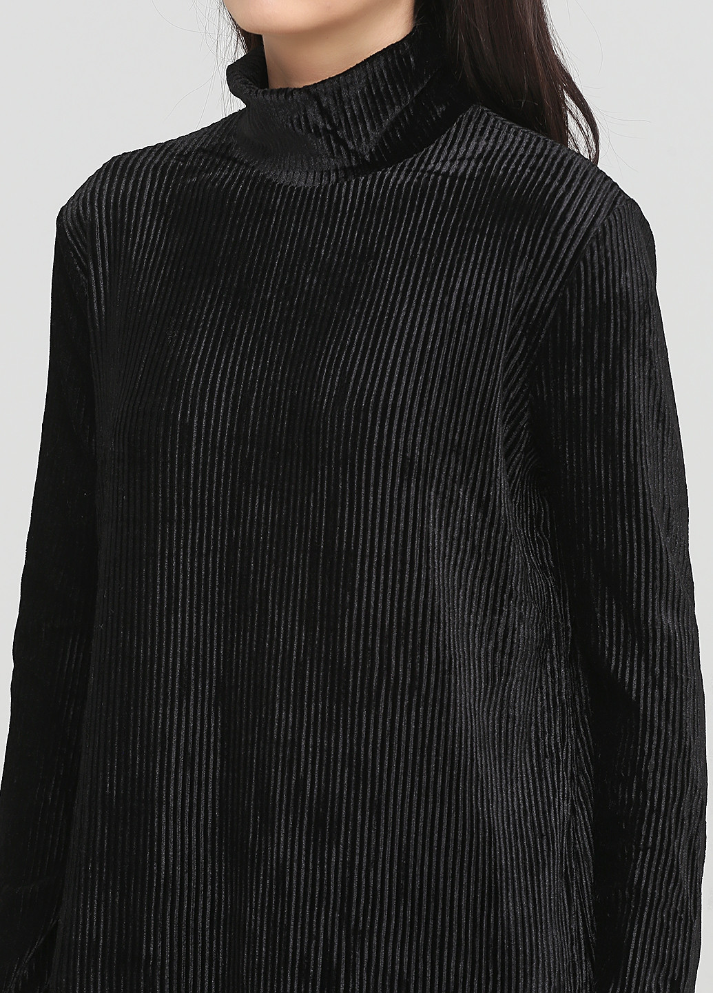 Черное кэжуал платье платье-водолазка Weekday однотонное