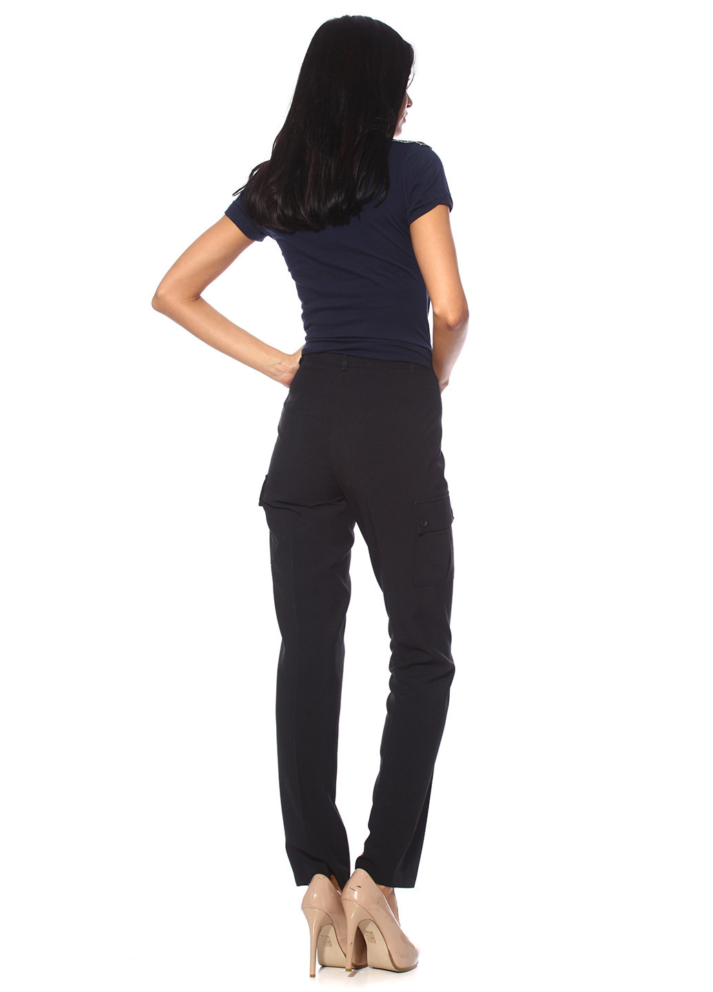 Черные кэжуал демисезонные прямые брюки Absolute Woman
