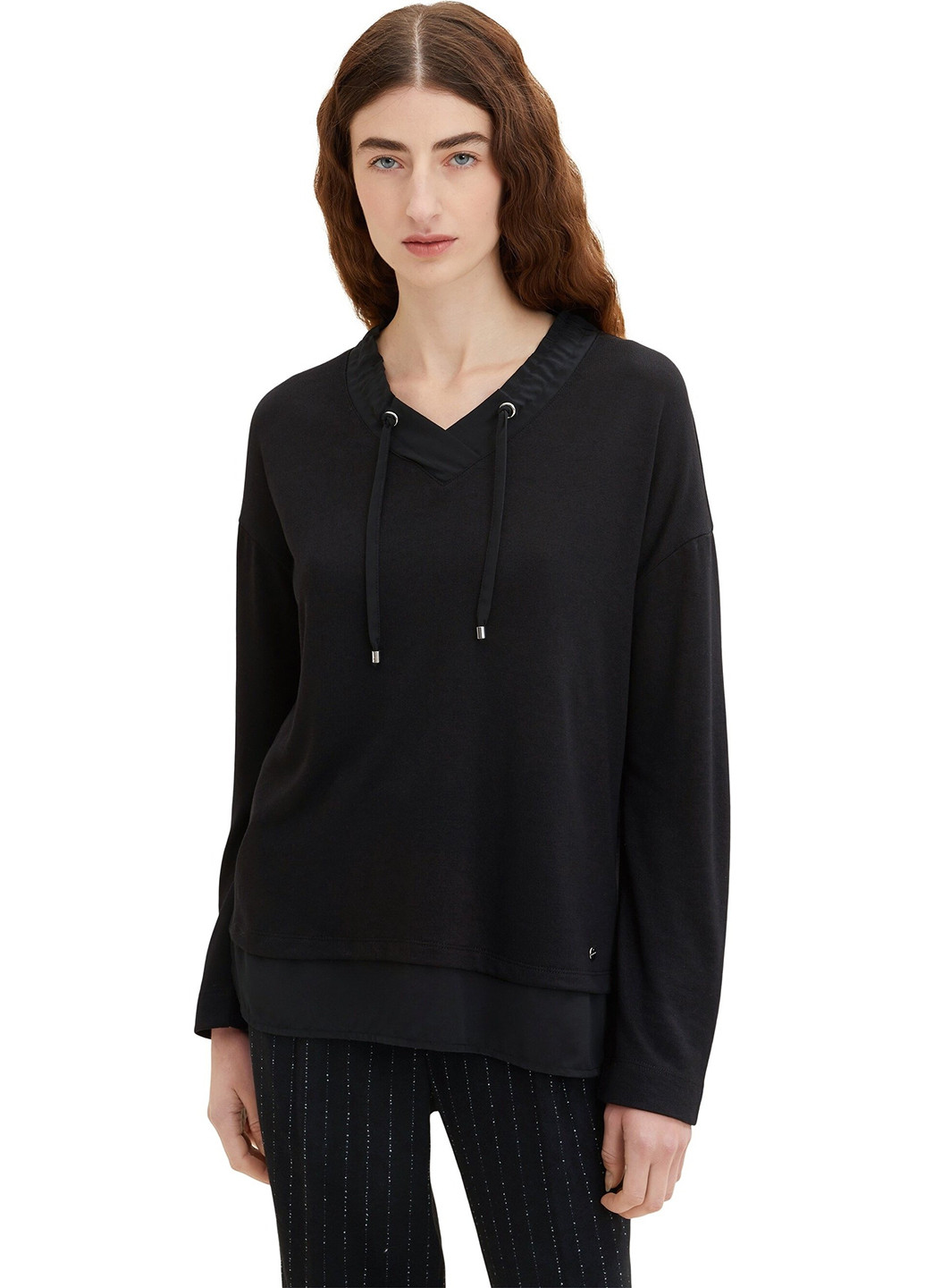 Чорний демісезонний пуловер пуловер Tom Tailor