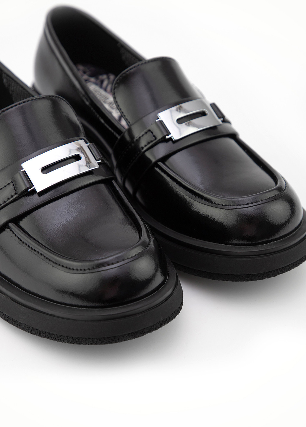 Respect Туфлі лофери чорний з натуральна шкіра, україна — демісезон (306619529)