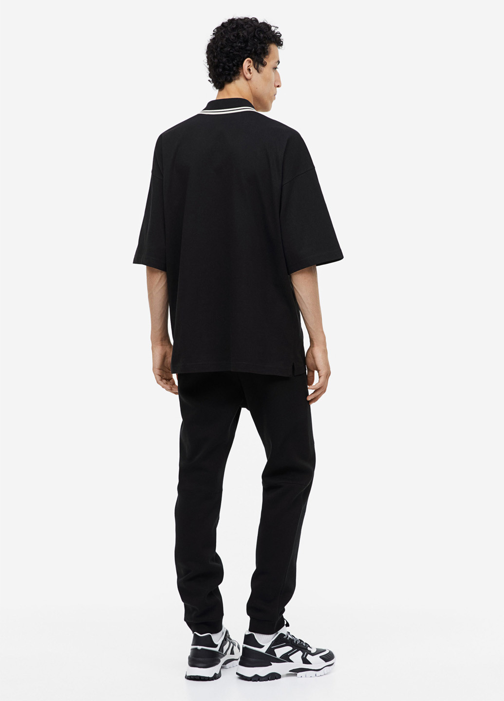 Черные спортивные, кэжуал демисезонные джоггеры брюки H&M