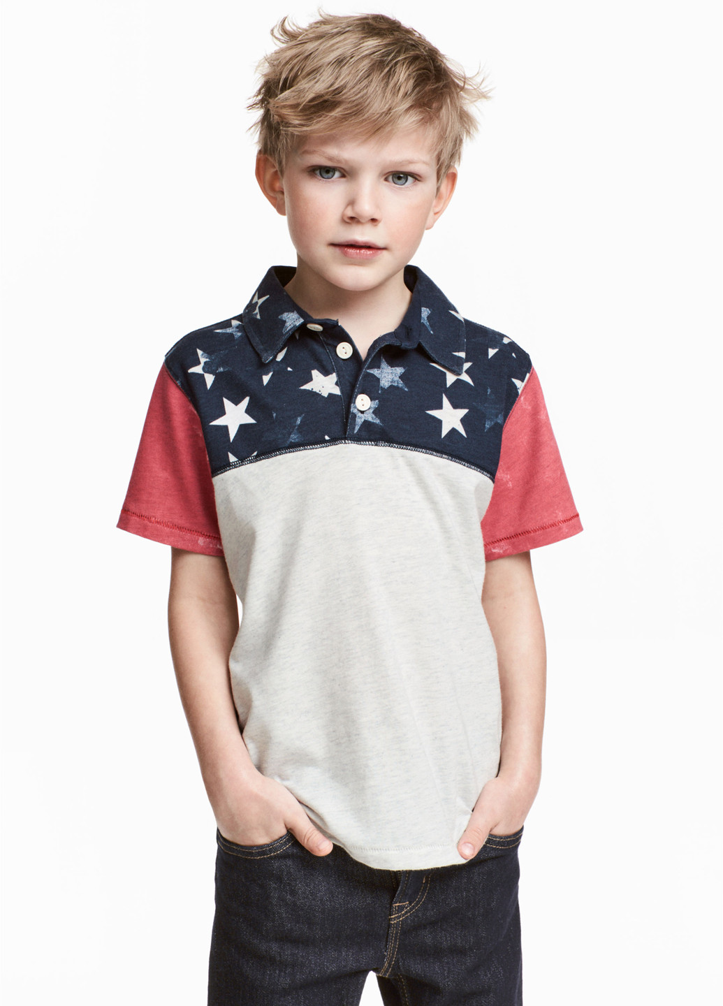 Цветная детская футболка-поло для мальчика H&M