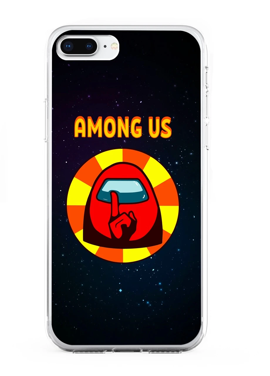 Чехол силиконовый Apple Iphone 8 plus Амонг Ас Красный (Among Us Red) (6154-2412) MobiPrint (219565585)