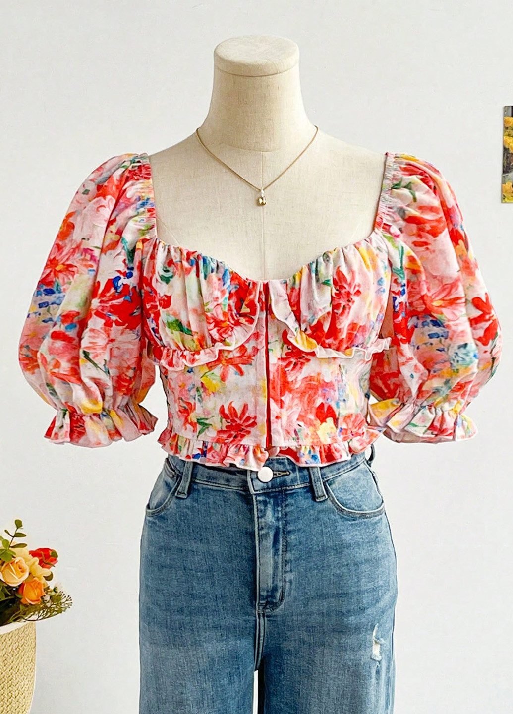 Комбинированная блуза SHEIN