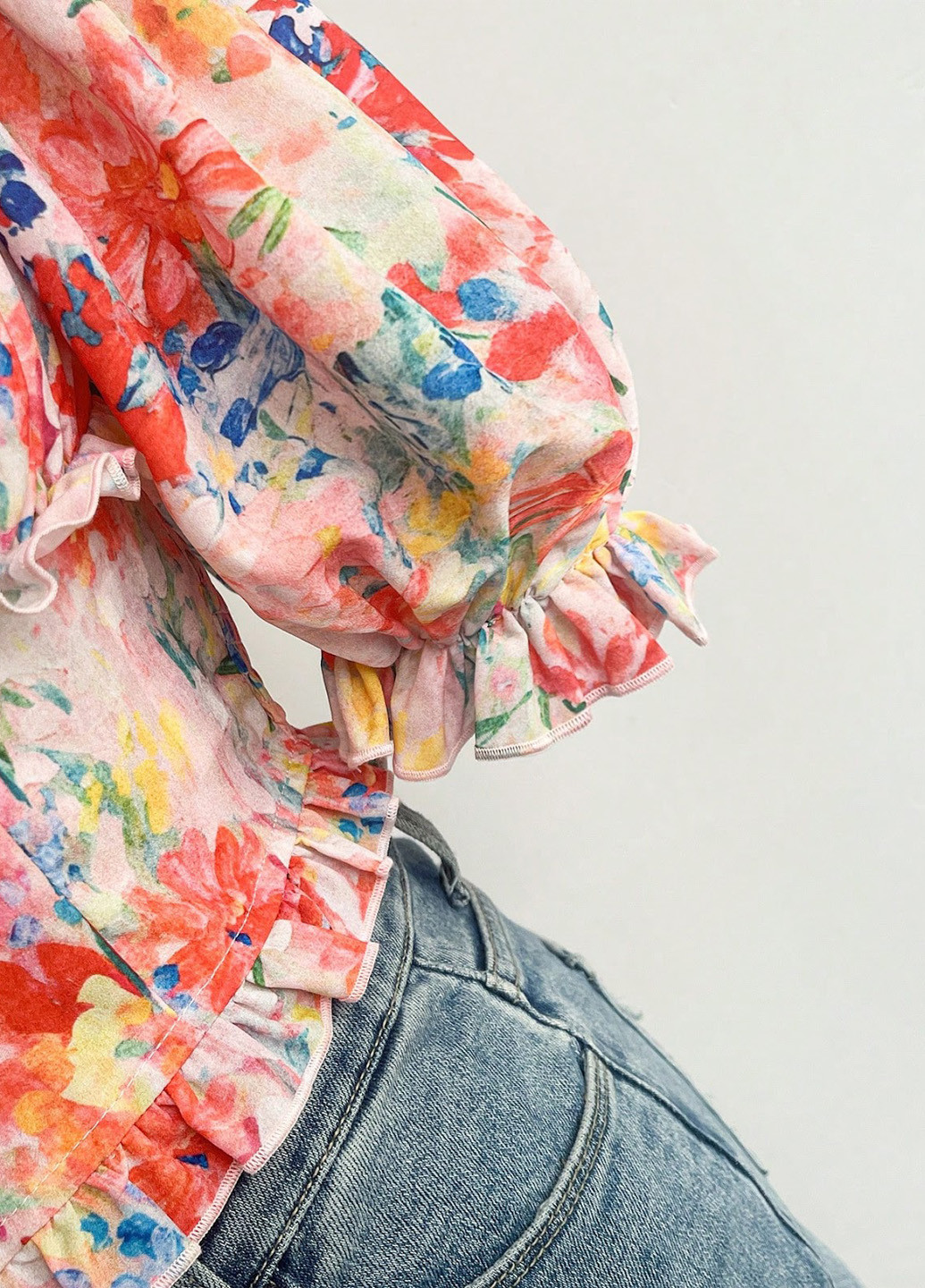 Комбинированная блуза SHEIN