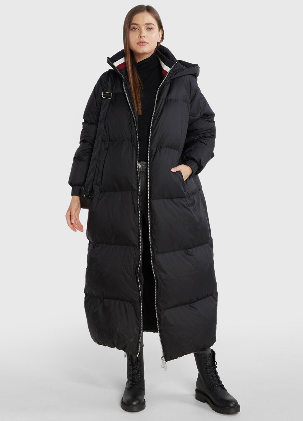 Чорна зимня куртка куртка-пальто Tommy Hilfiger