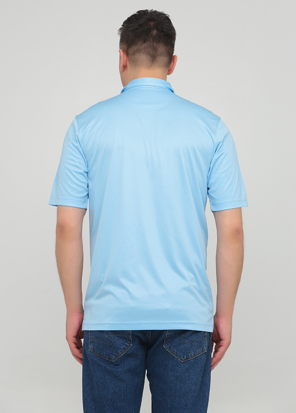 Голубой футболка-поло для мужчин Greg Norman с абстрактным узором