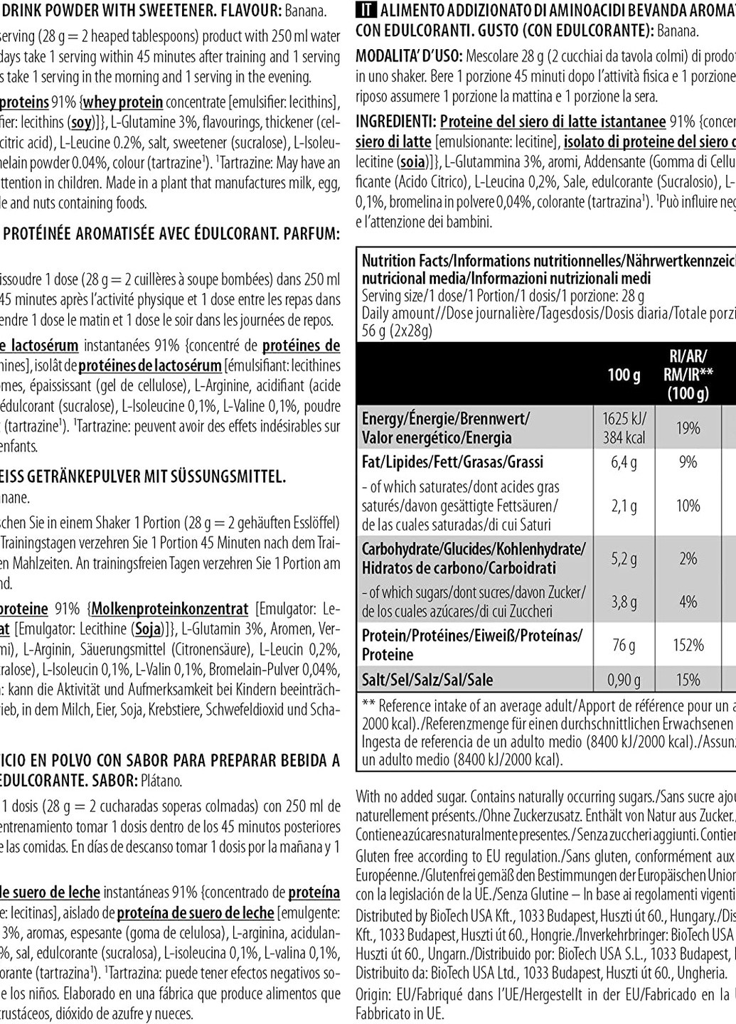 Протеин 100% Pure Whey 1000 g (Banana) Biotech (255022751)