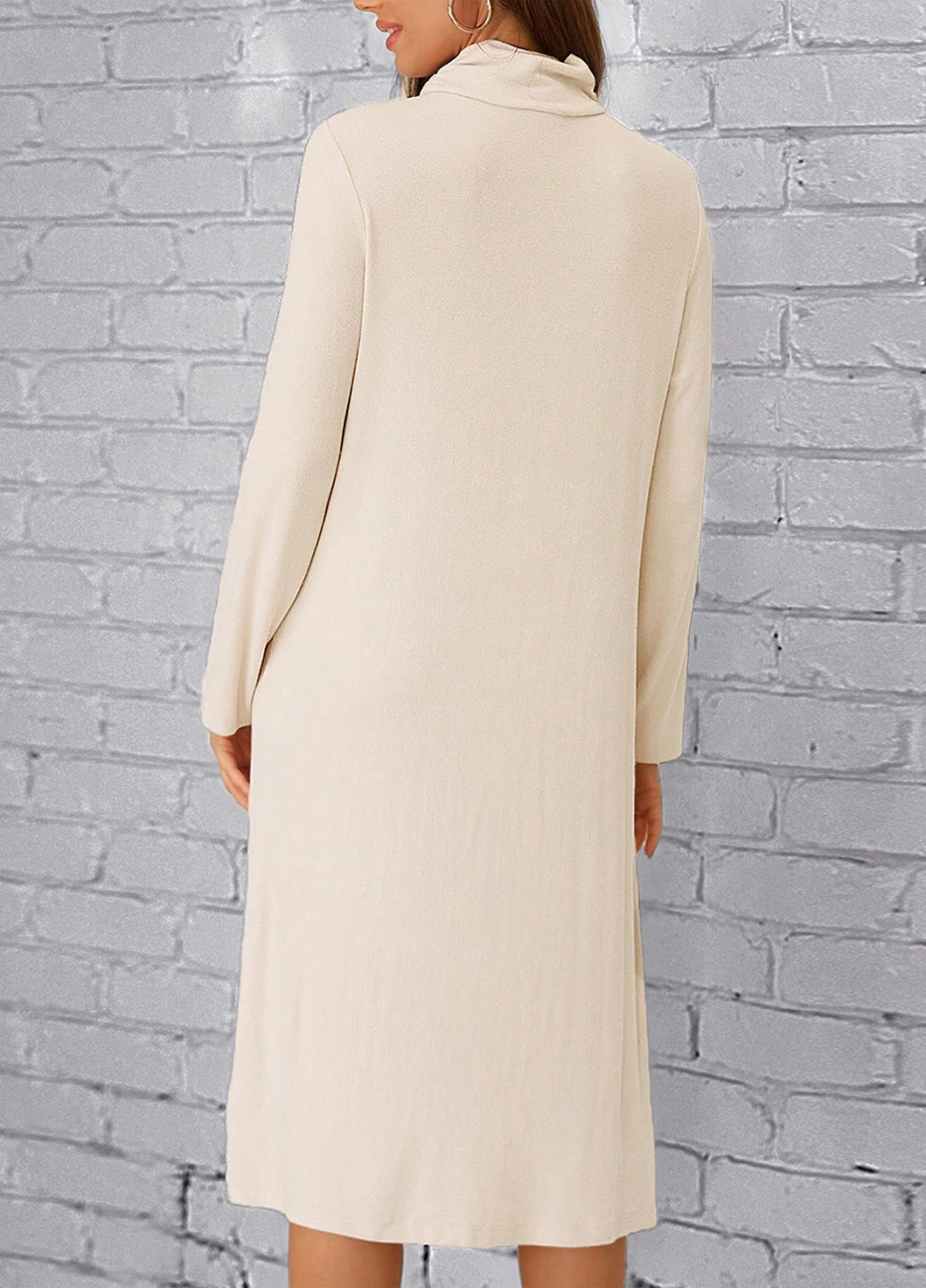 Айворі кежуал сукня а-силует SHEIN однотонна