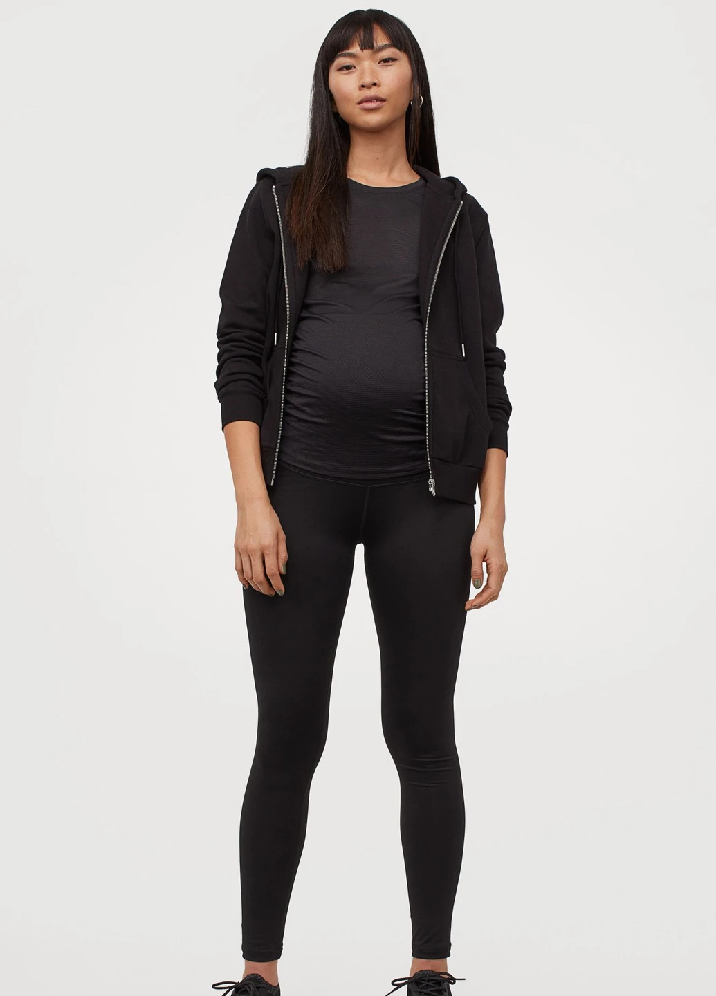 Черные демисезонные леггинсы для беременных H&M