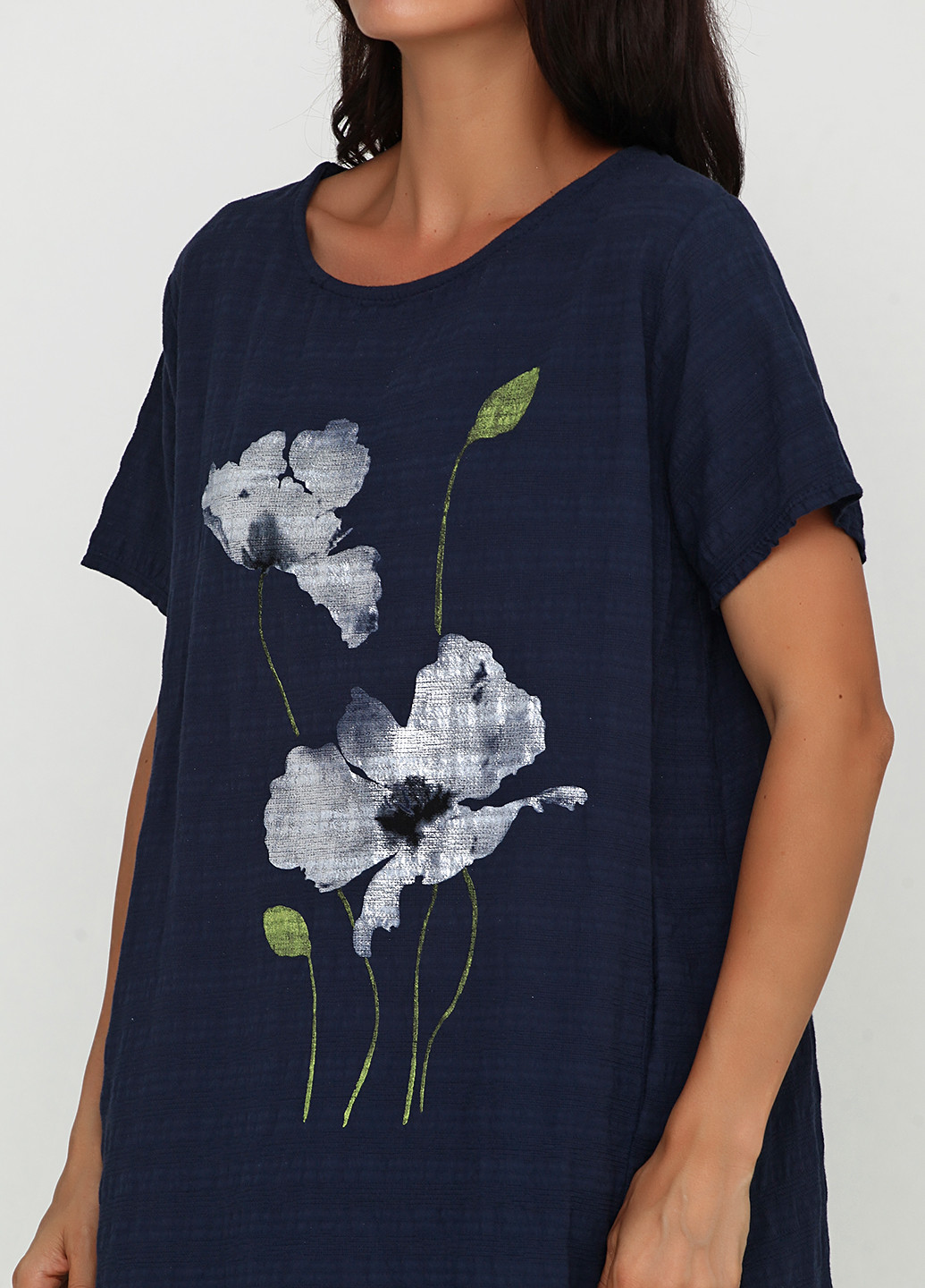 Синее кэжуал платье My Luna с цветочным принтом