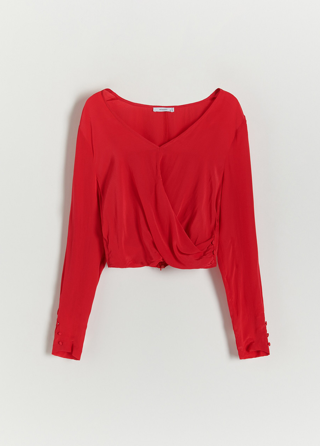 Червона літня блуза на запах Reserved