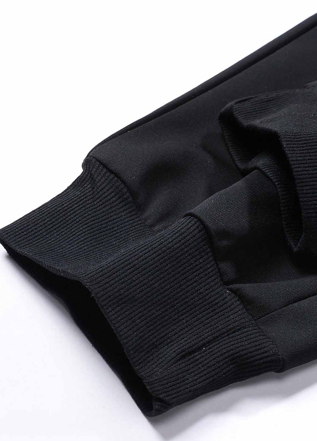 Черные спортивные демисезонные джоггеры брюки SHEIN