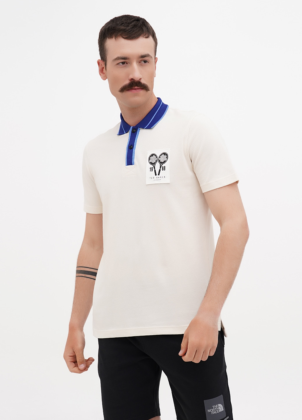 Молочная футболка-поло для мужчин Ted Baker однотонная
