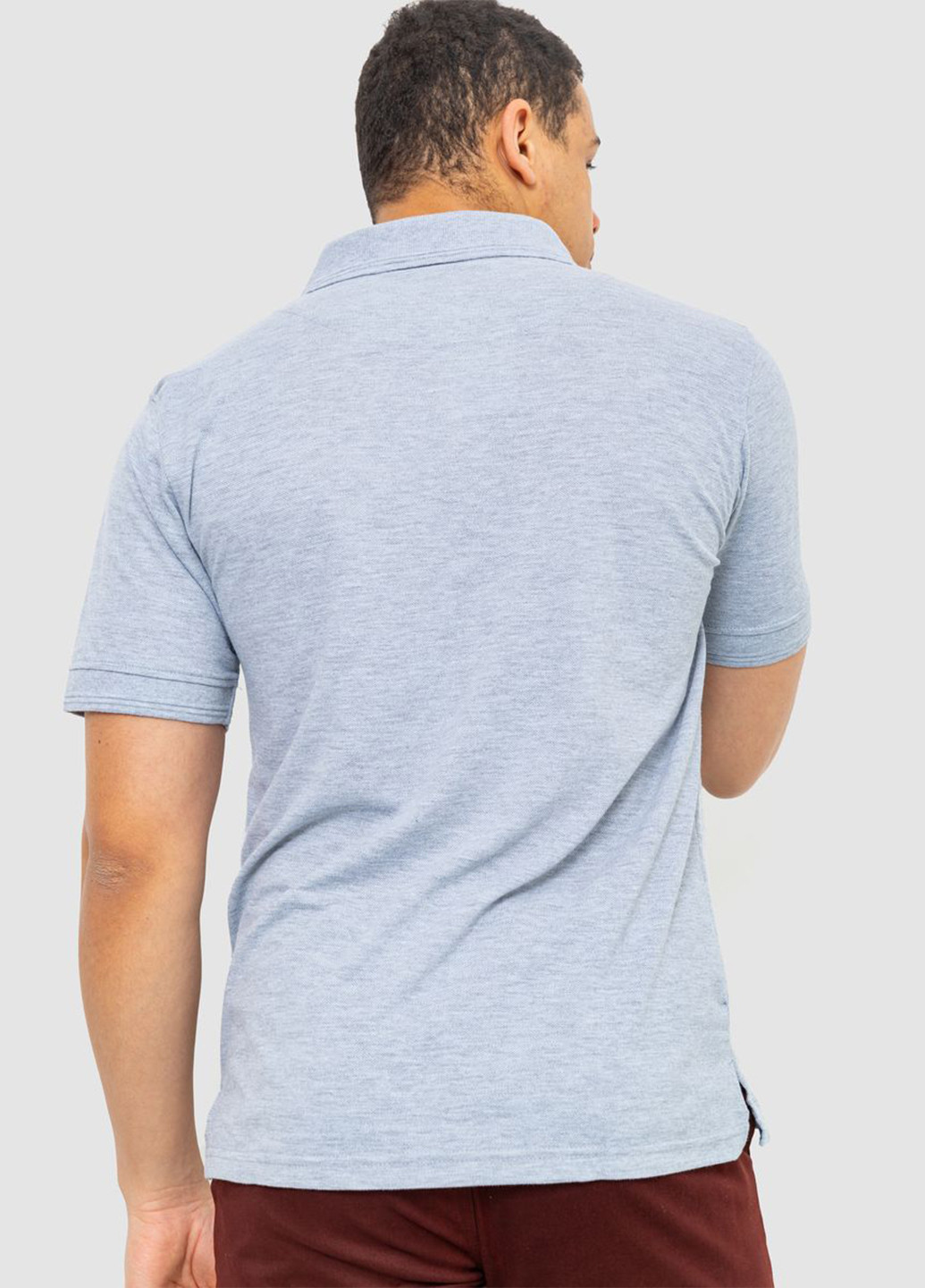 Серая футболка-поло для мужчин Ager меланжевая