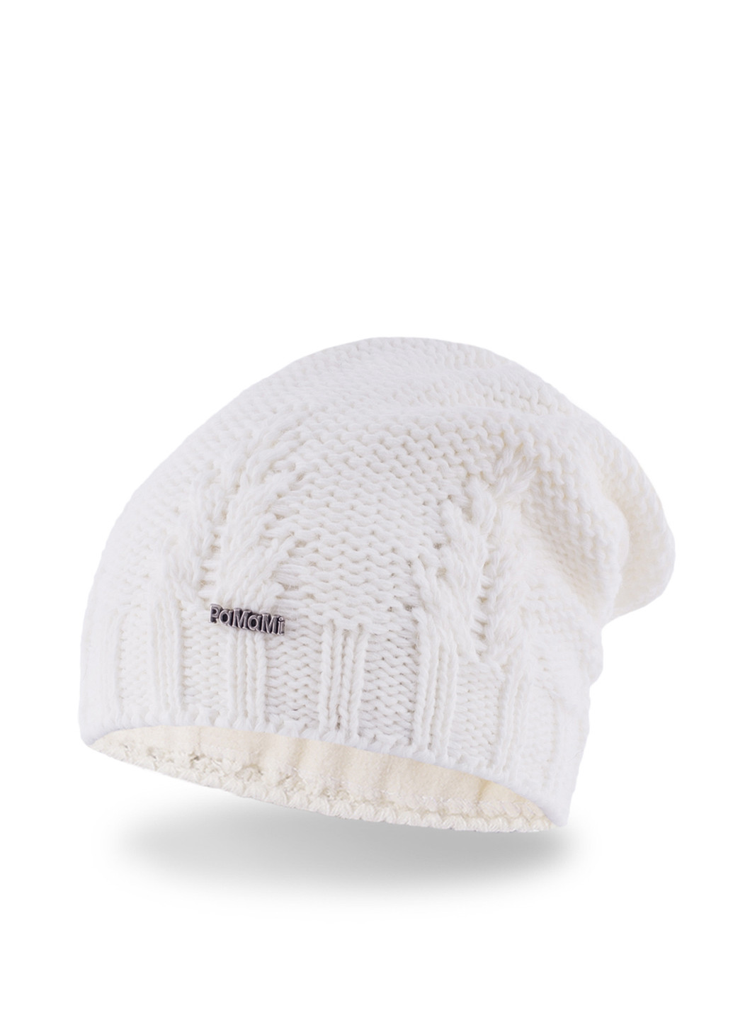 Молочный зимний комплект (шапка, шарф-снуд) PaMaMi