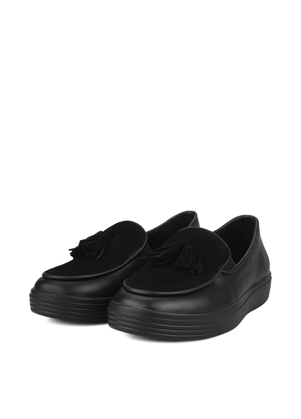 Черные туфли без каблука Grani