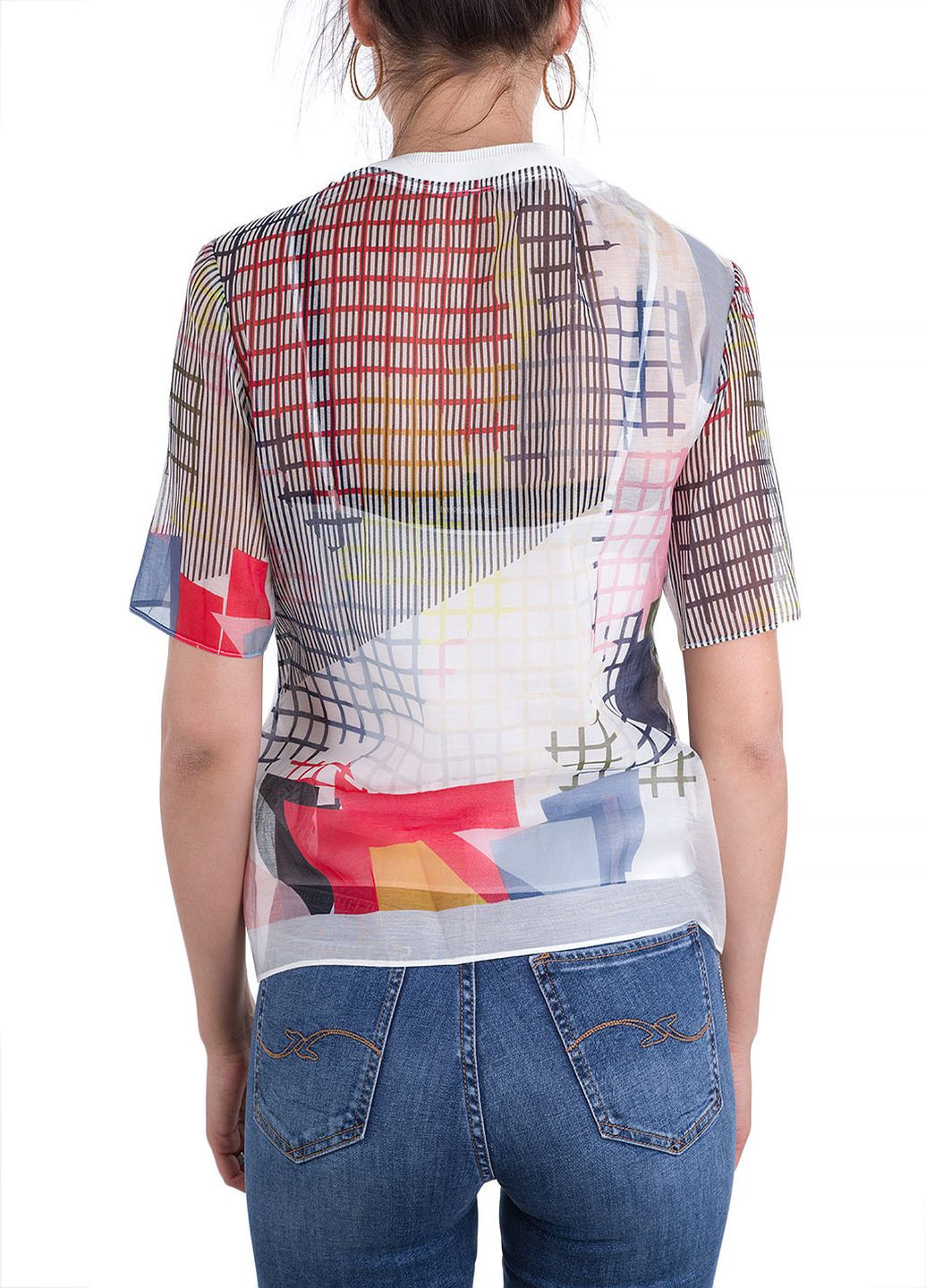 Комбинированная летняя блуза Emporio Armani