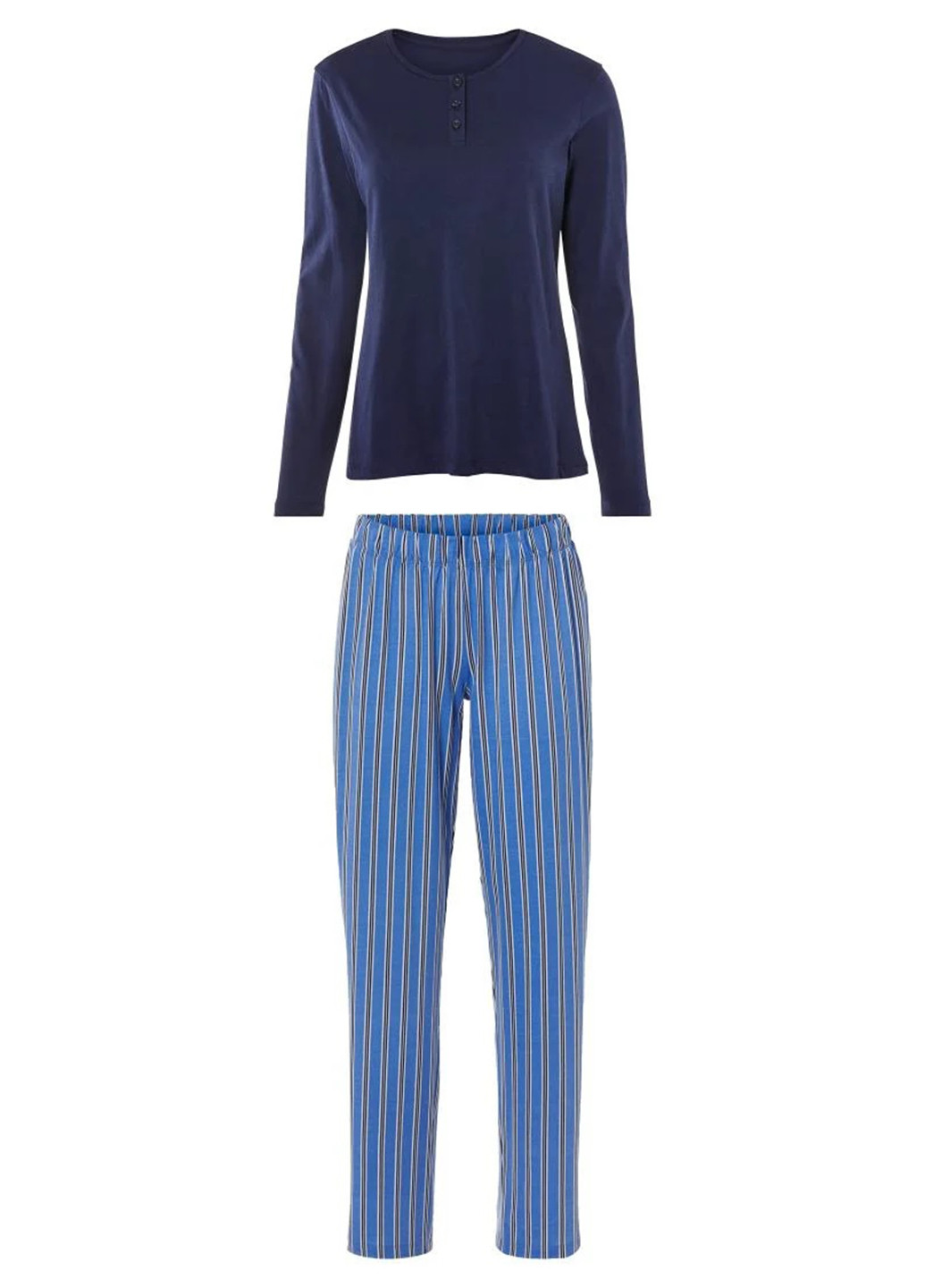 Темно-синя всесезон піжама (лонгслів, штани) лонгслів + брюки Esmara