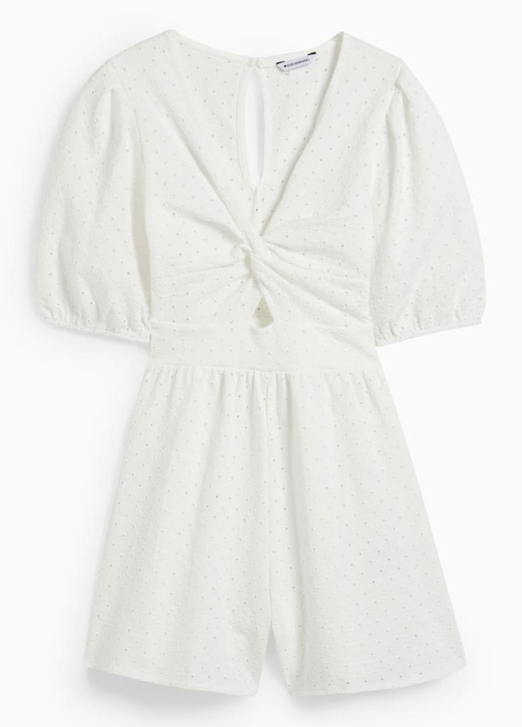 Комбинезон Clockhouse комбинезон-шорты цветочный белый кэжуал хлопок