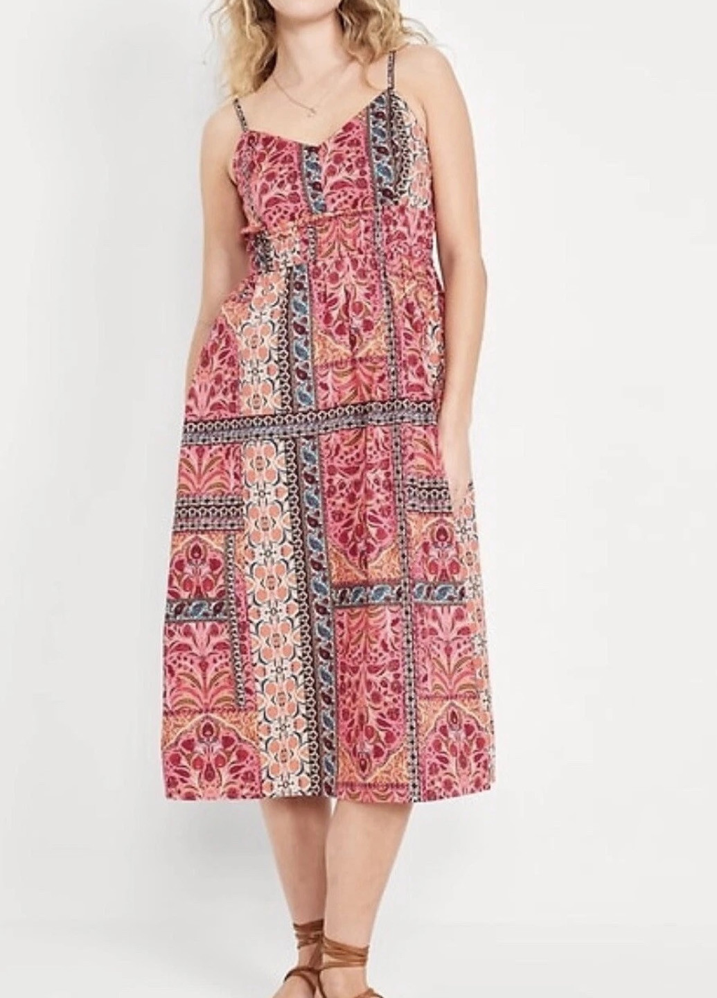 Комбинированное кэжуал платье в стиле ампир Old Navy с рисунком