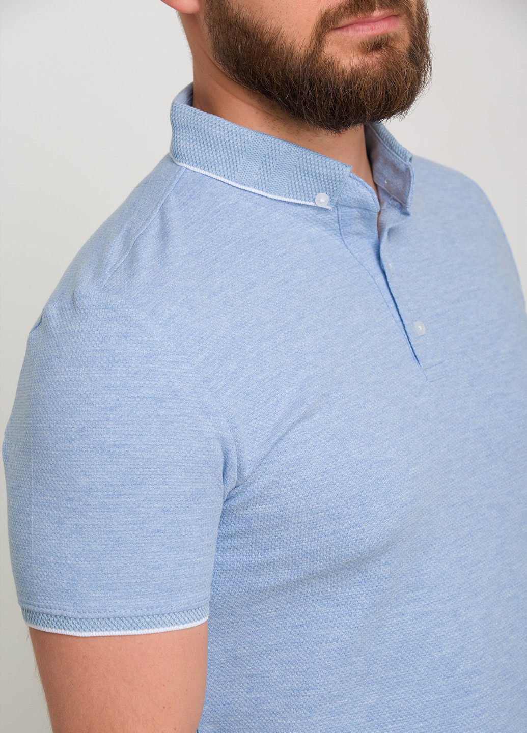 Индиго футболка-поло для мужчин Trend Collection меланжевая