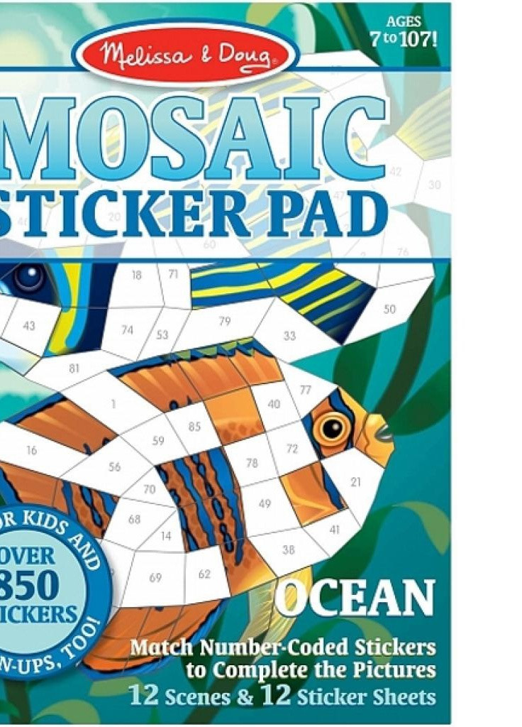 Набор для творчества Мозаичные наклейки Океан (MD30161) Melissa&Doug (254067269)