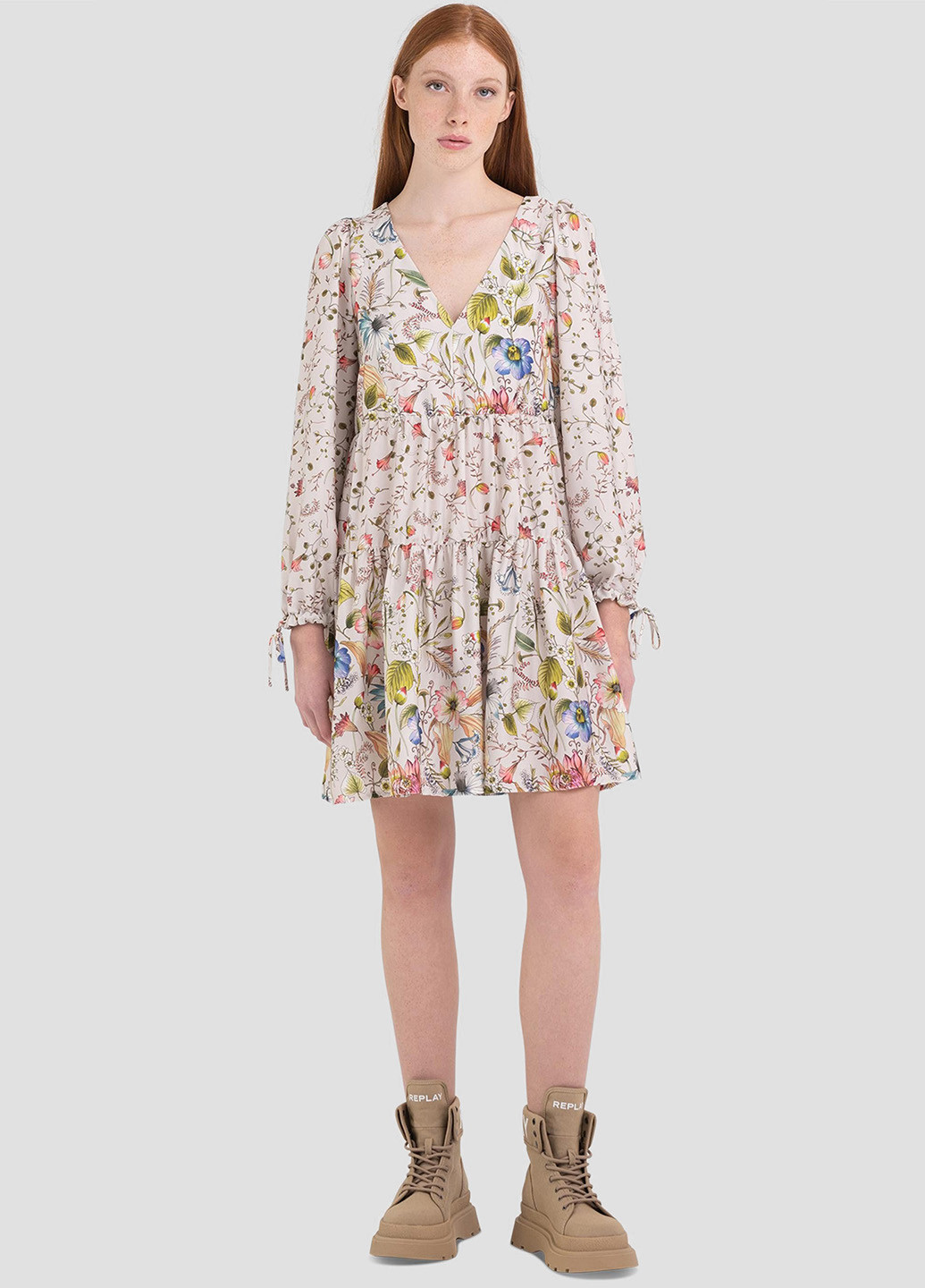 Комбінована кежуал сукня Replay з квітковим принтом