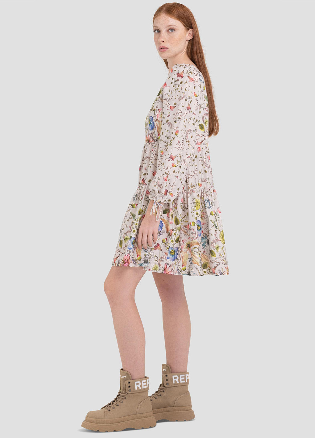 Комбінована кежуал сукня Replay з квітковим принтом