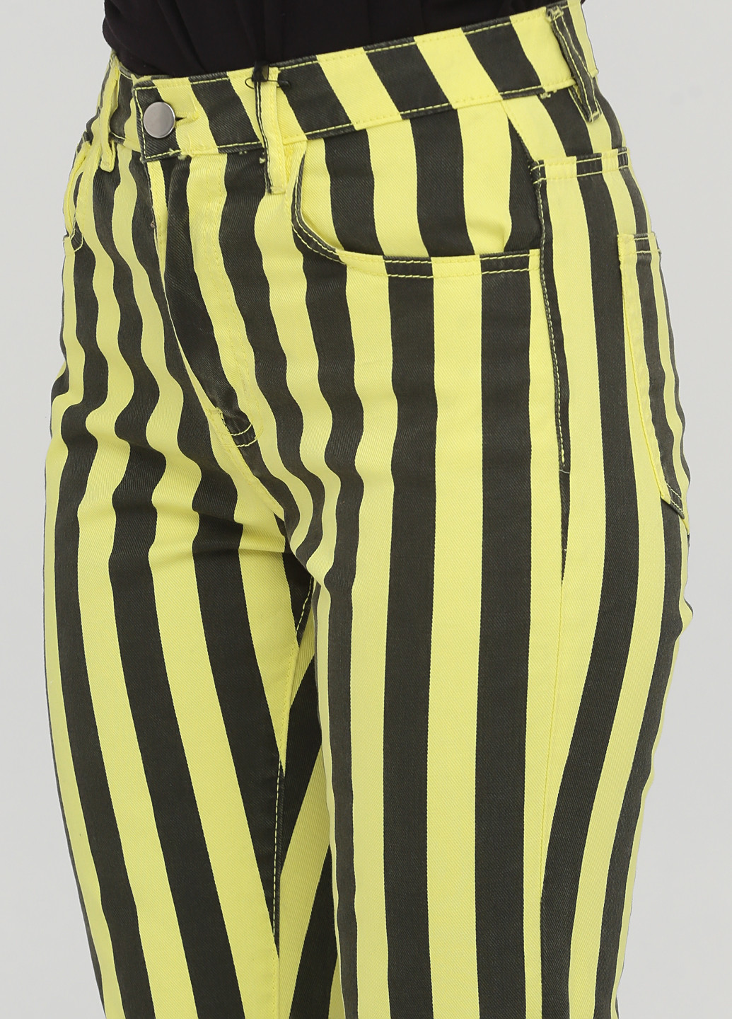 Желтые кэжуал демисезонные укороченные, зауженные брюки Y.TWO