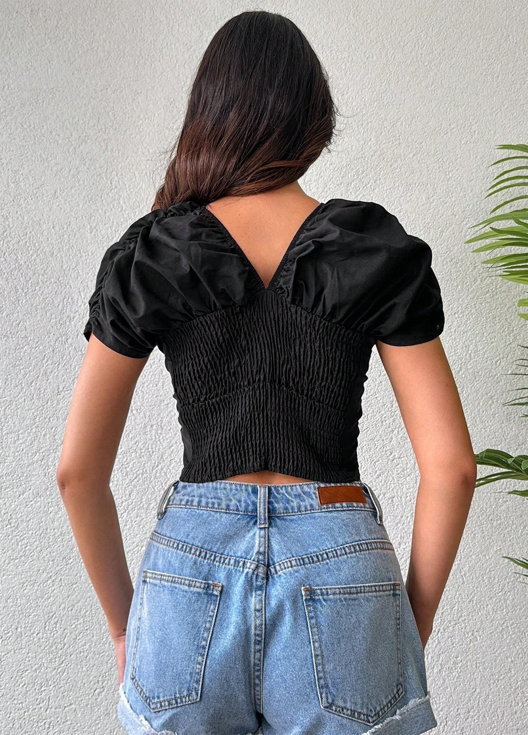 Чорна блуза SHEIN
