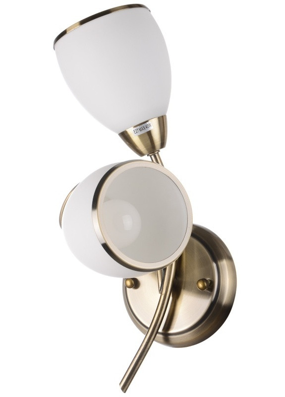 Бра настенное накладное классическое LK-402W/2 E27 AB Brille (253894198)
