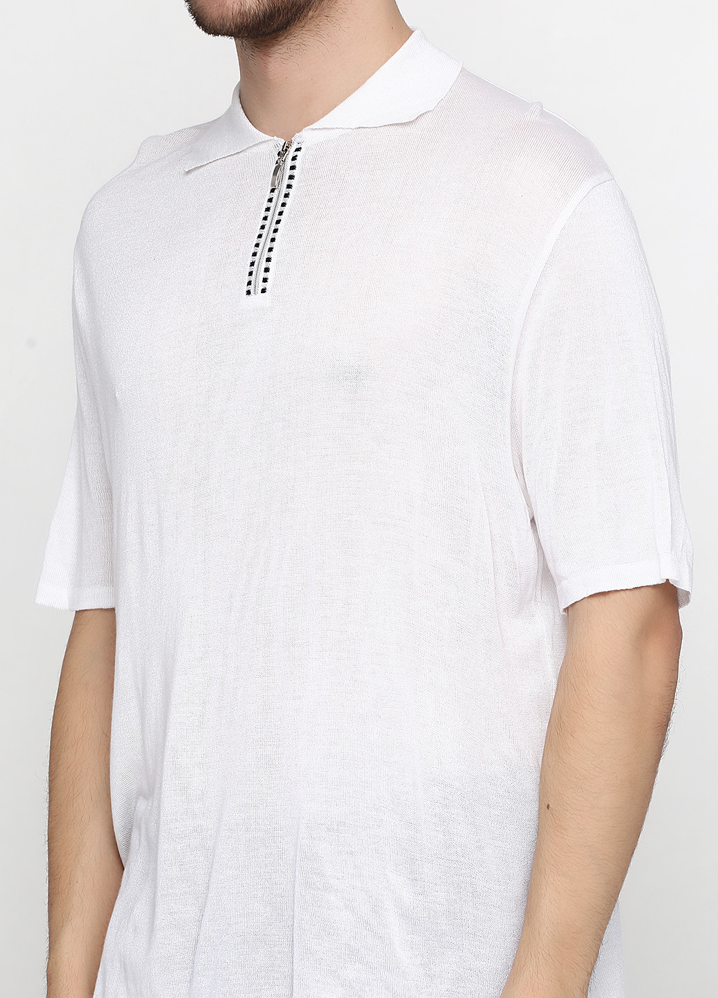 Белая футболка-поло для мужчин Flash однотонная