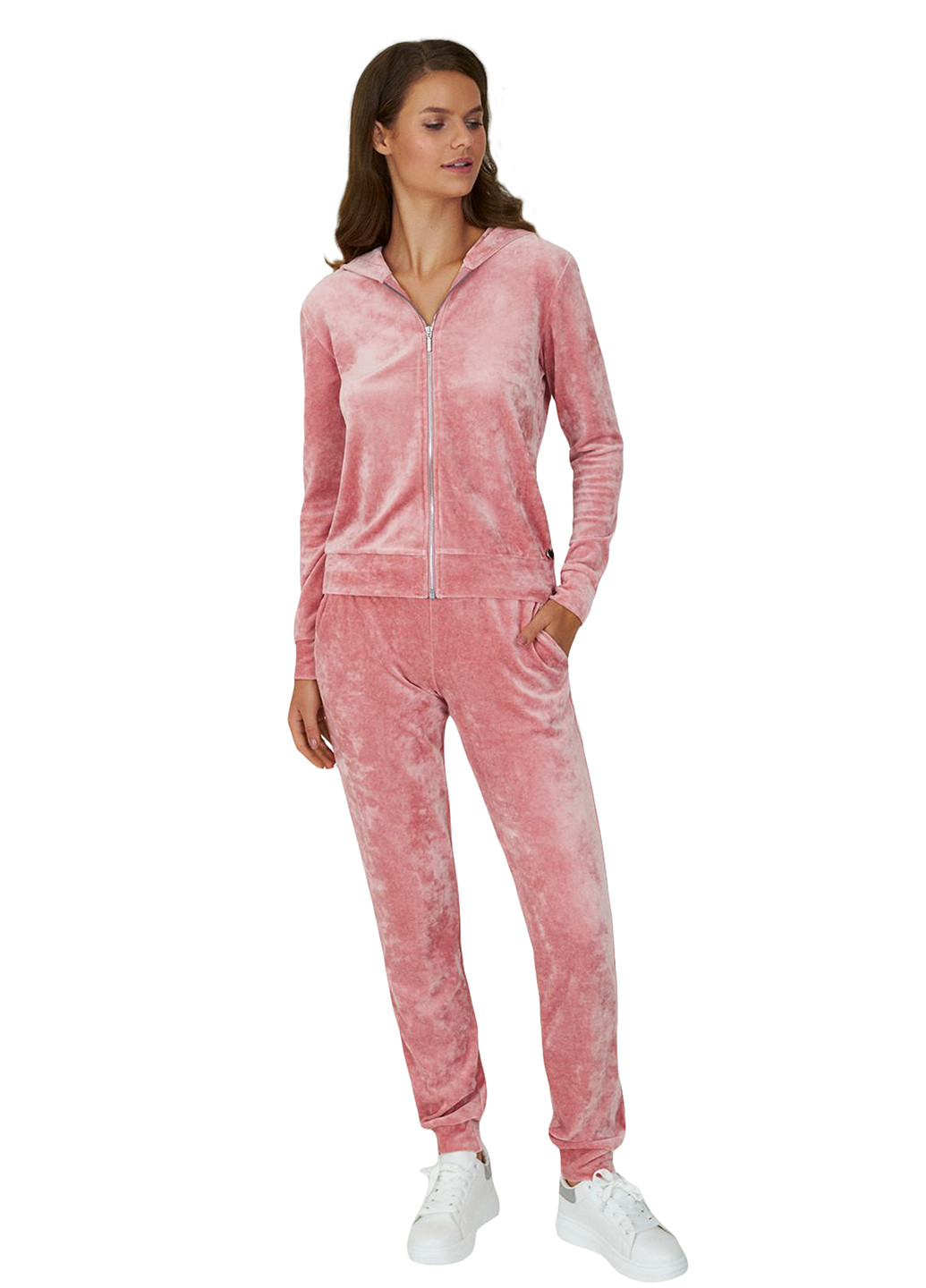 Пудровая всесезон пижама (толстовка, брюки) кофта + брюки Ellen