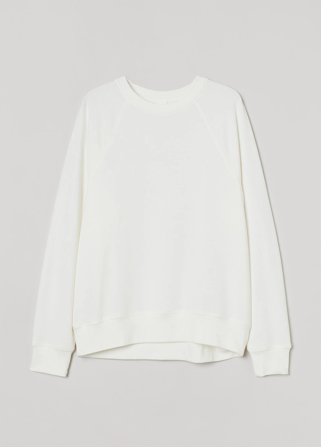 Білий світшоти H&M однотонний без декору (222302710)