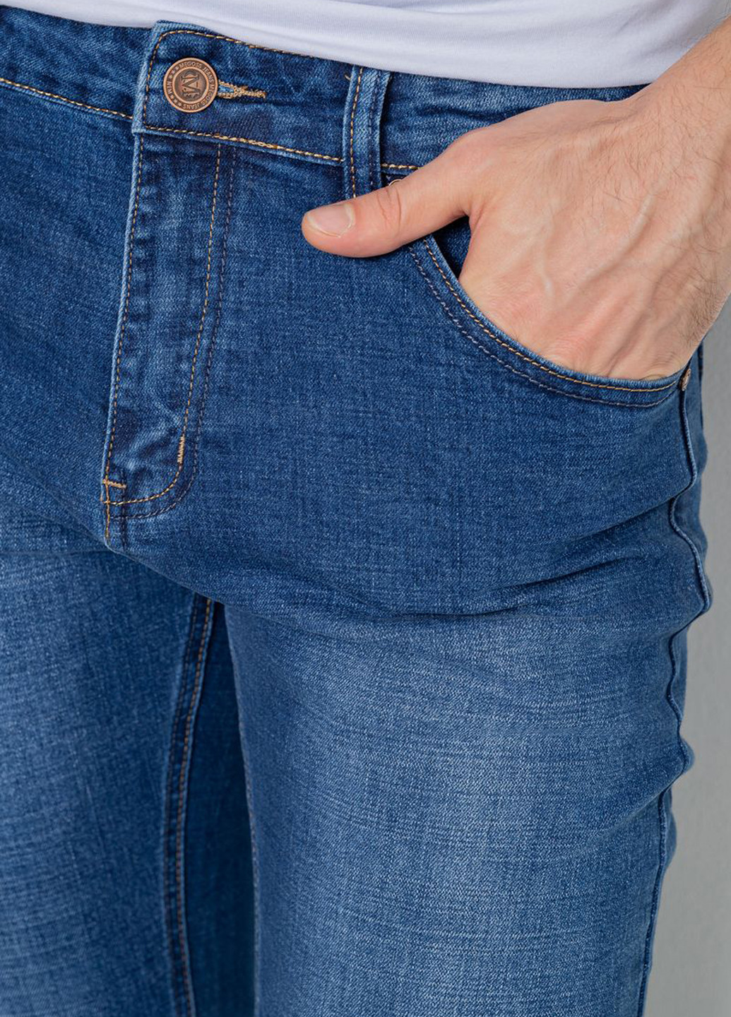 Синие демисезонные регюлар фит джинсы Ager