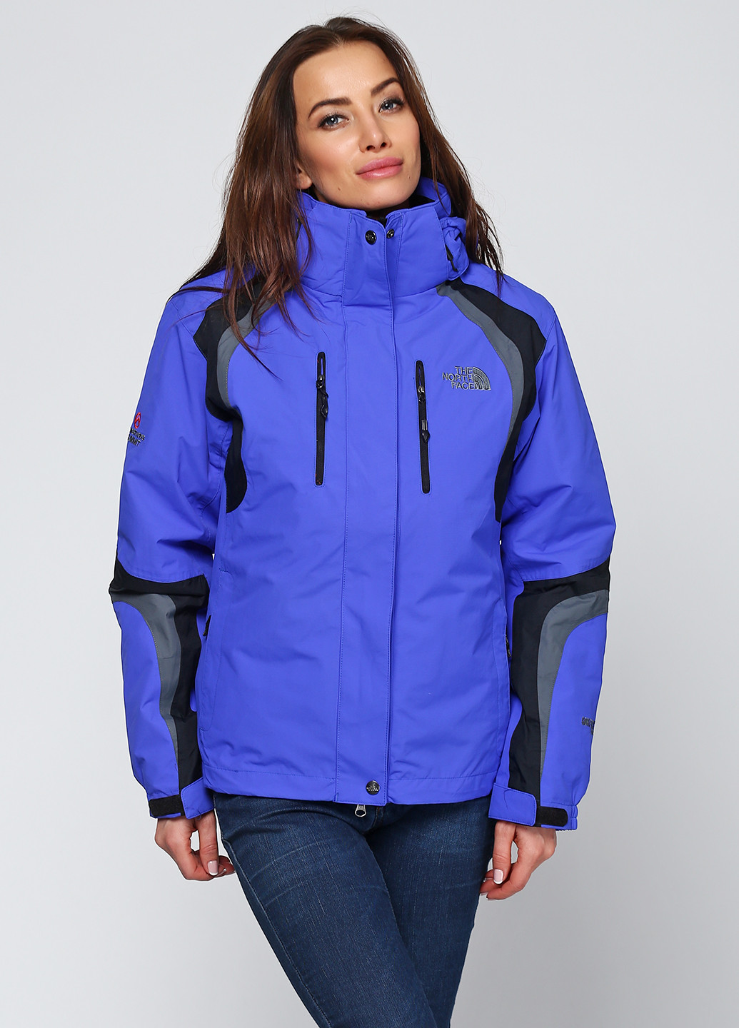Фиолетовая зимняя куртка лыжная The North Face
