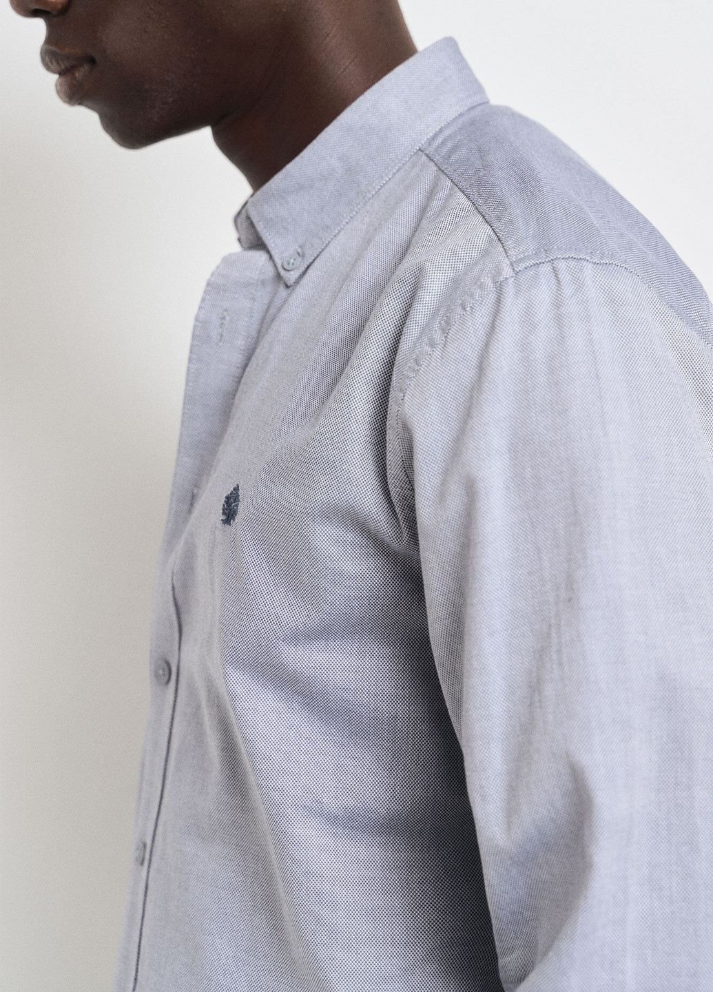 Синяя кэжуал рубашка меланж Springfield