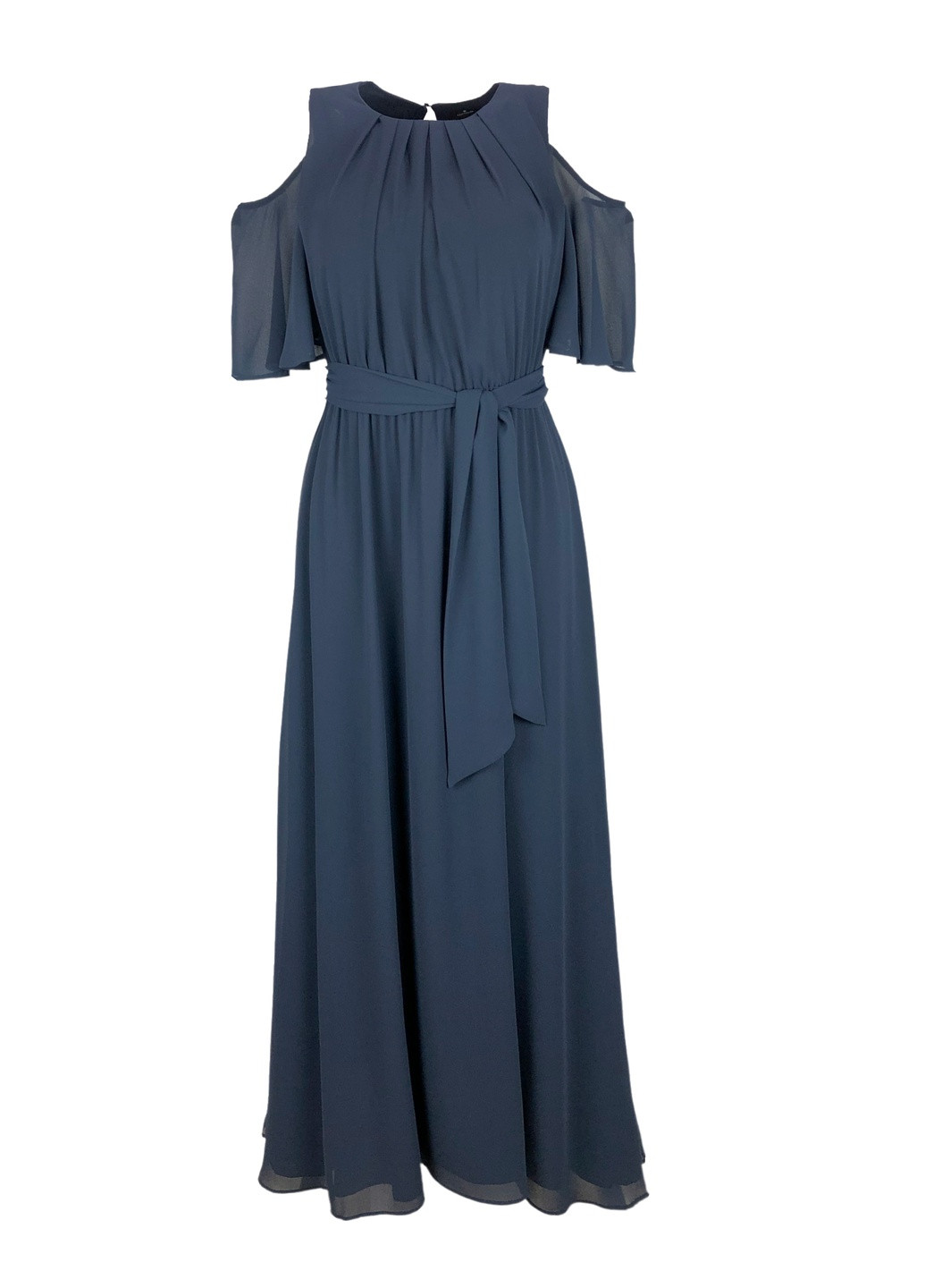 Синя вечірня сукня з спідницею-сонце, з відкритими плечима, з пишною спідницею Tom Tailor однотонна