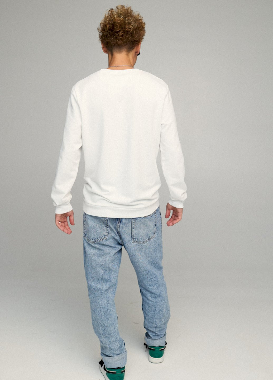 Білий свитшот мужской basic /no flis/ YAPPI малюнок (254557501)