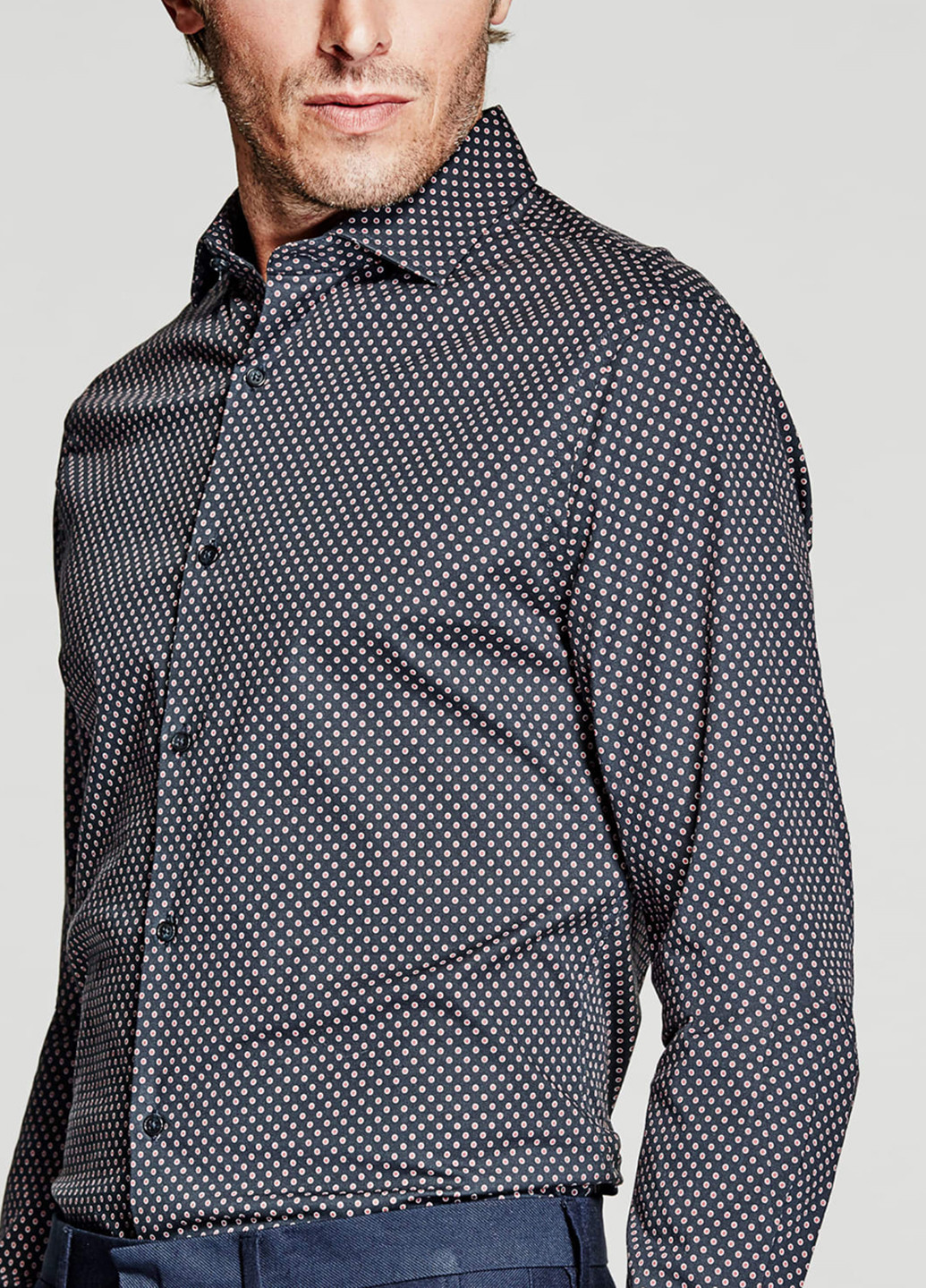 Черно-белая кэжуал рубашка в горошек Guess by Marciano