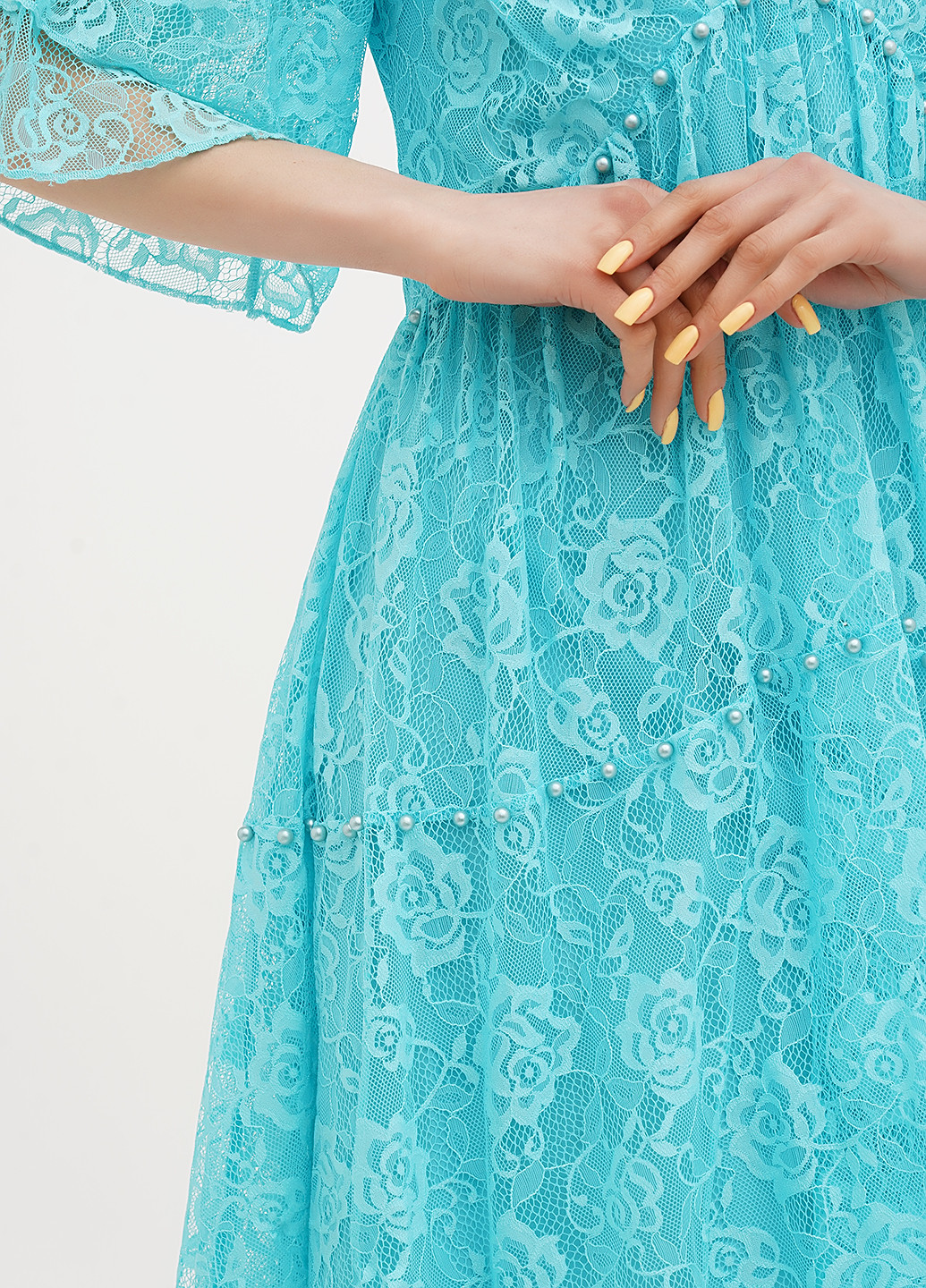 Бирюзовое праздничный платье Vicolo однотонное