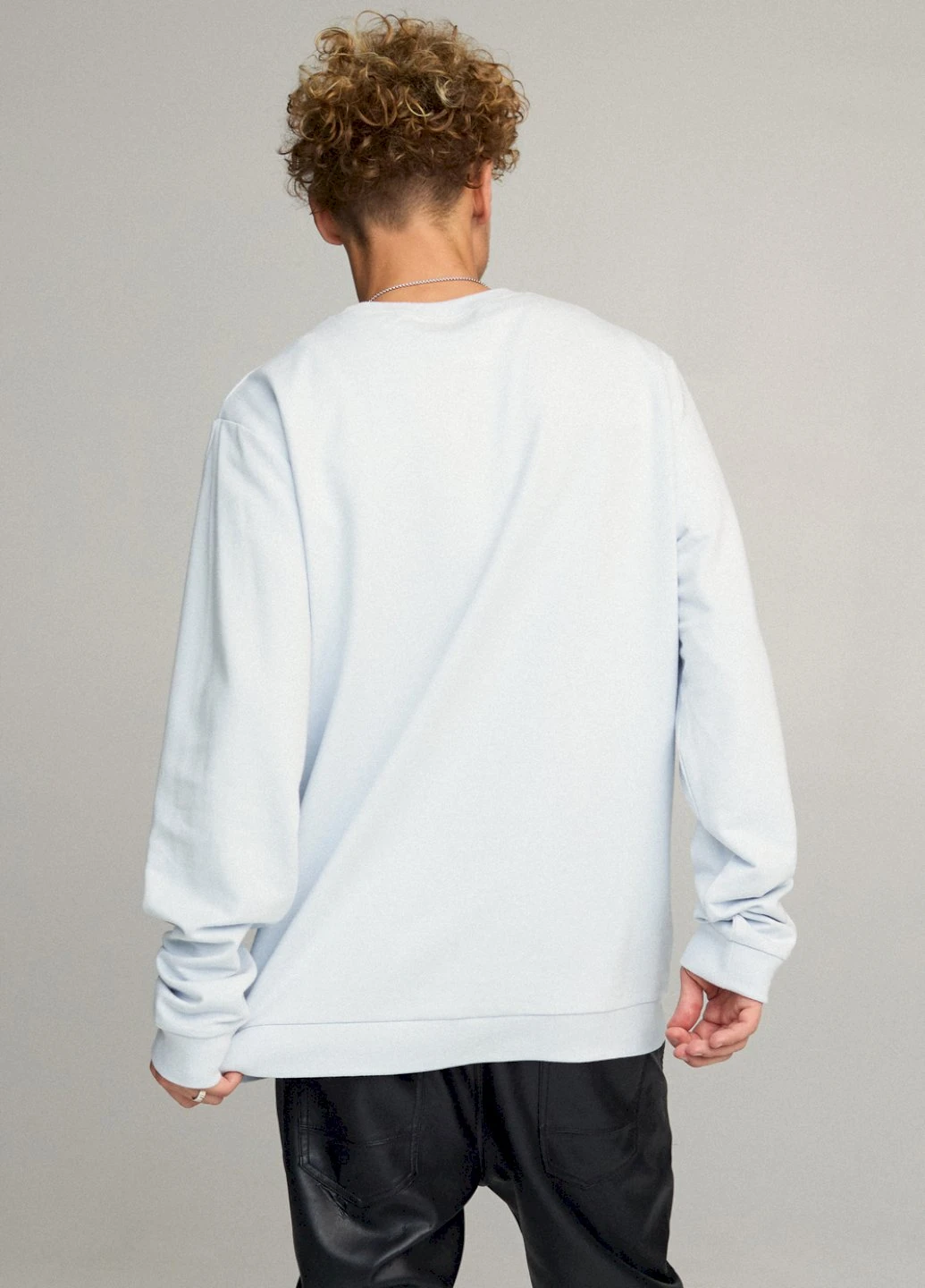 Світло-блакитний світшот чоловічий oversize /no flis/ YAPPI (252258519)