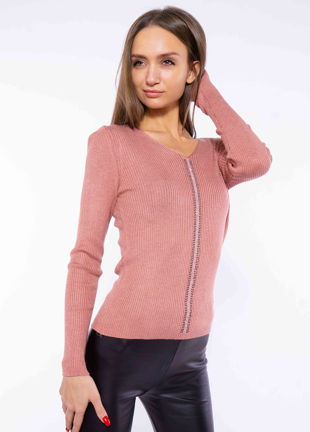 Темно-рожевий демісезонний пуловер пуловер Time of Style