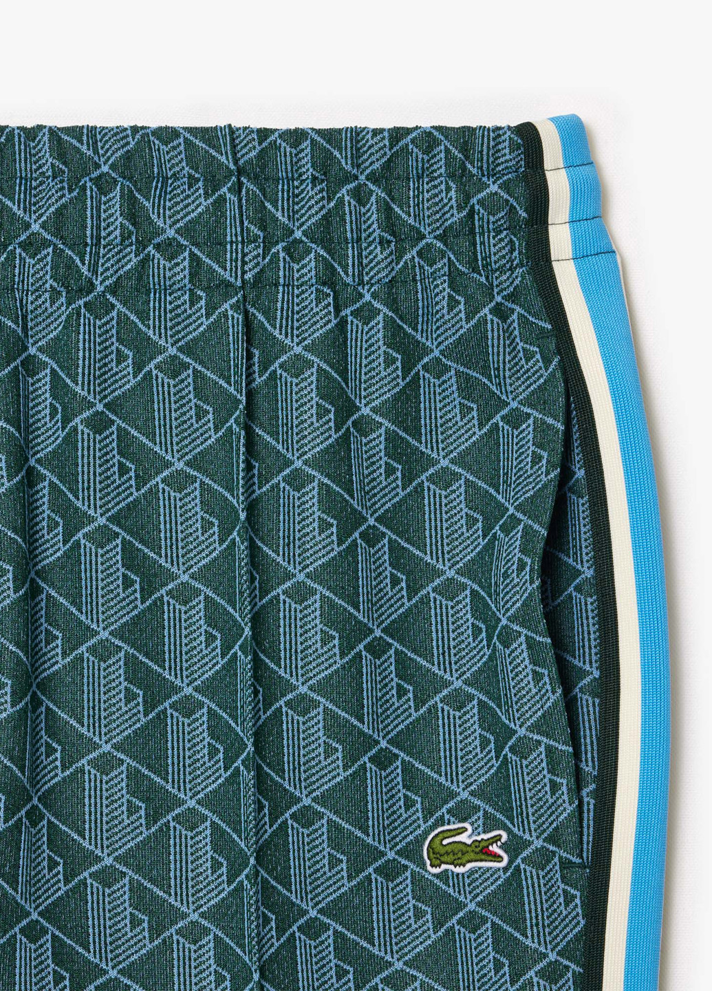 Зеленые спортивные демисезонные прямые брюки Lacoste