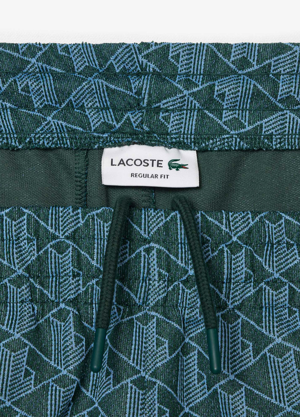 Зеленые спортивные демисезонные прямые брюки Lacoste