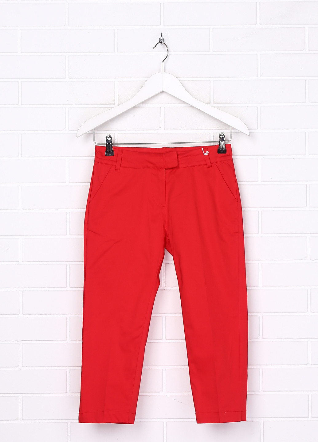 Красные кэжуал демисезонные зауженные брюки Clu