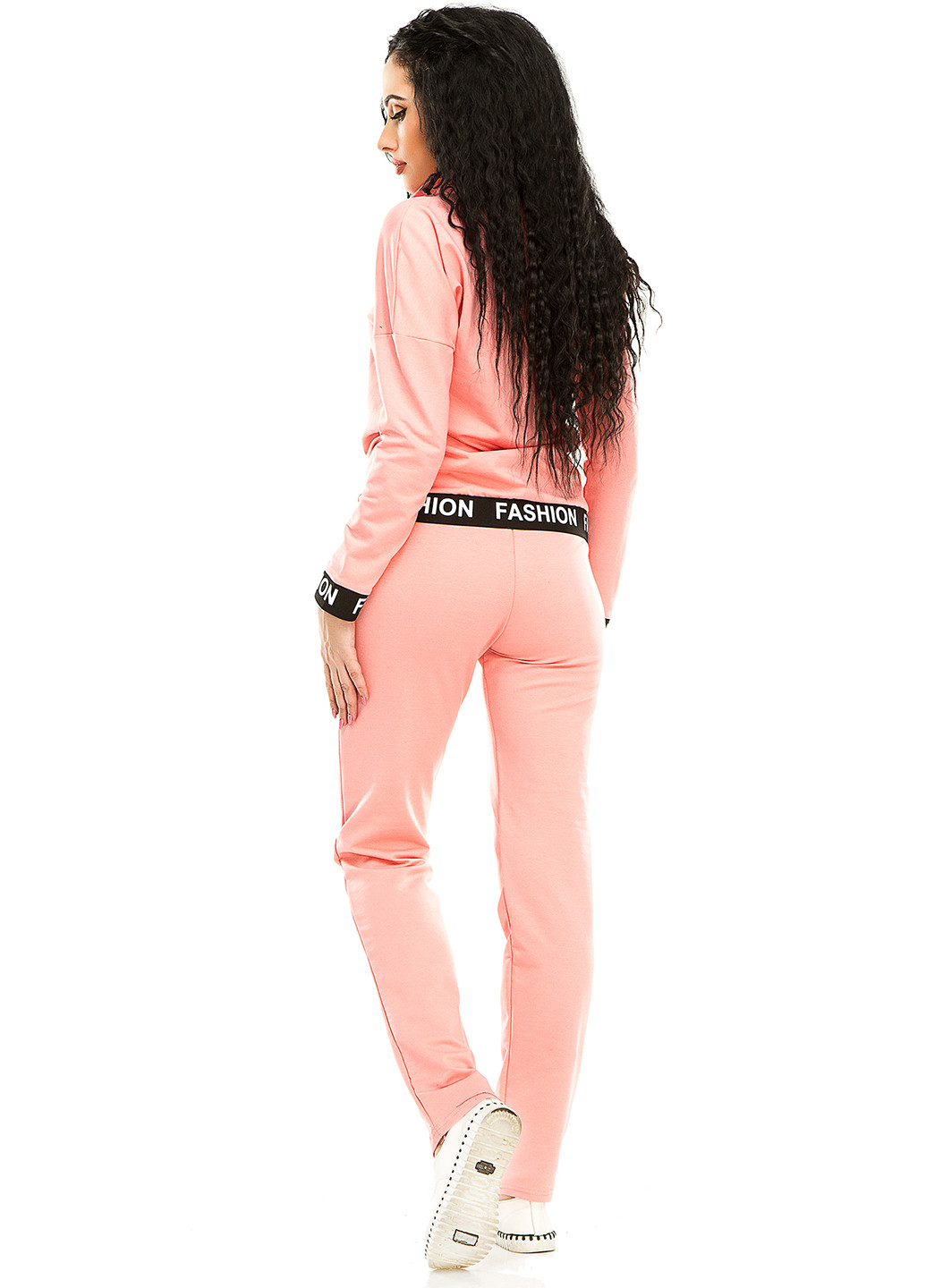 Костюм (свитшот, брюки) Demma брючный надпись розовый спортивный