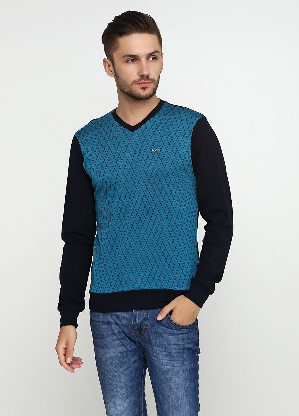Синий демисезонный пуловер пуловер MSY