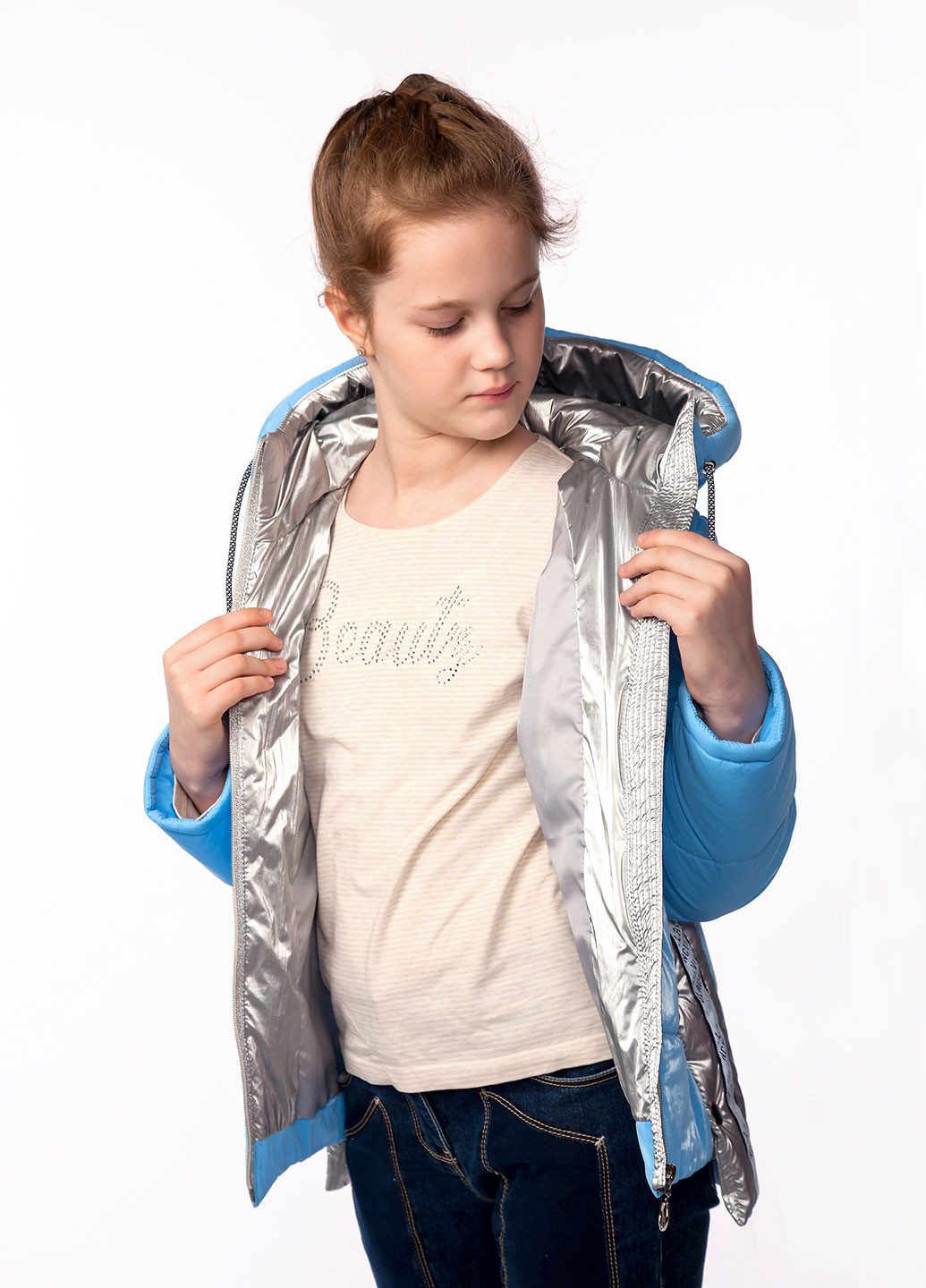 Блакитна демісезонна демісезонна куртка Tiaren Полина